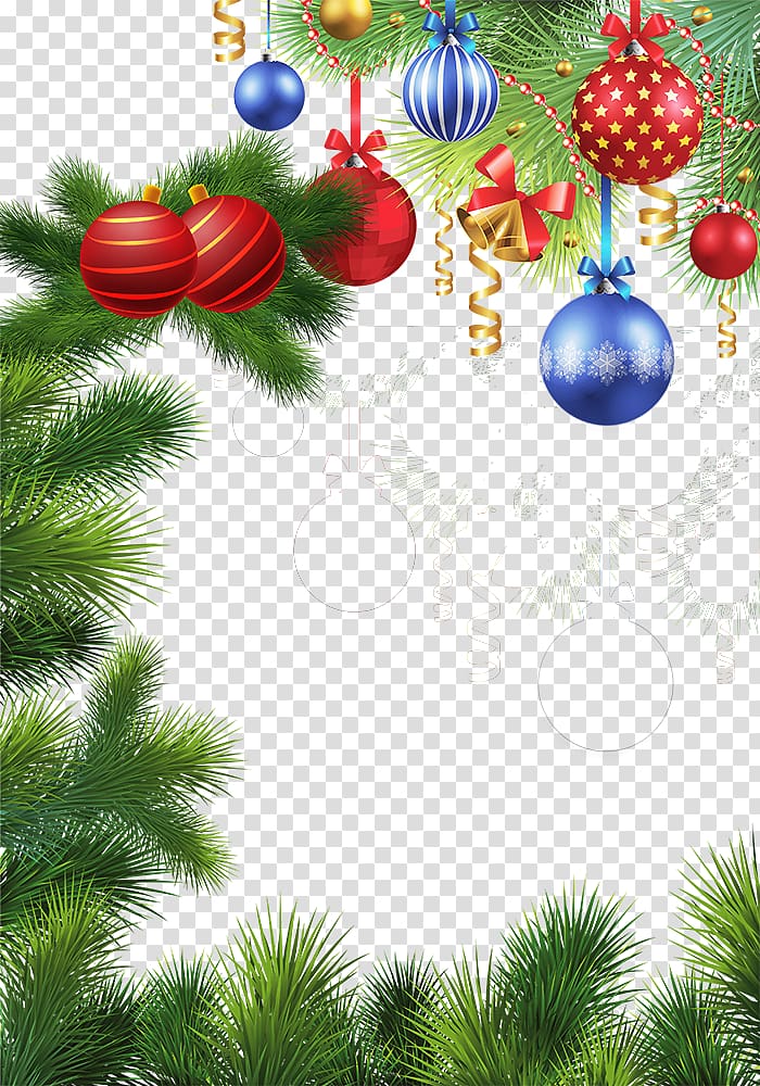 Santa Claus We Wish You a Merry Christmas New Year\'s Day, Covered Christmas gifts Christmas pine transparent background PNG clipart