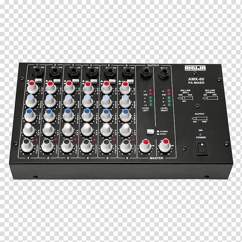 Microphone Audio Mixers Public Address Systems Audio power amplifier Sound, Mixing Console transparent background PNG clipart