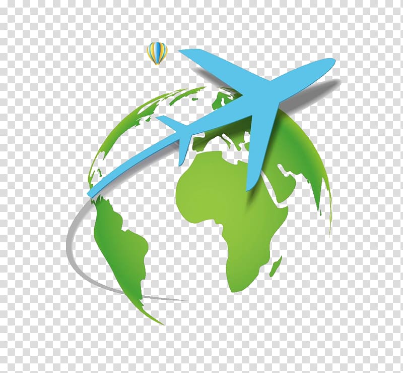 Air travel Infographic Chart, Earth and airplane transparent background PNG clipart