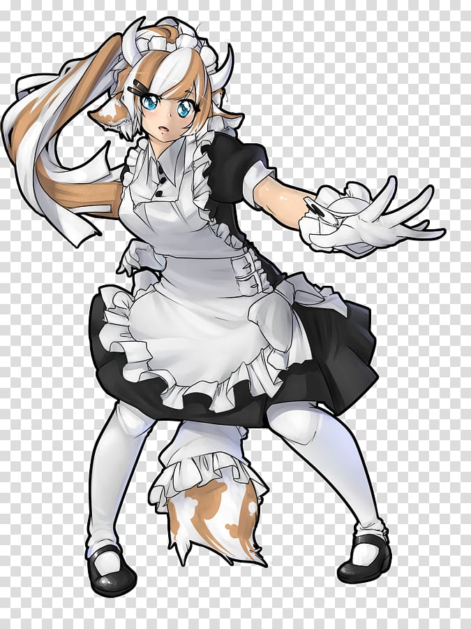 Gyr cattle Anime Milkmaid, maid transparent background PNG clipart
