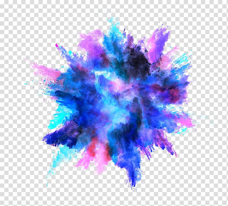 Explosion Color Powder Dust, Color splash effect, blue, teal, black, and pink abstract painting transparent background PNG clipart