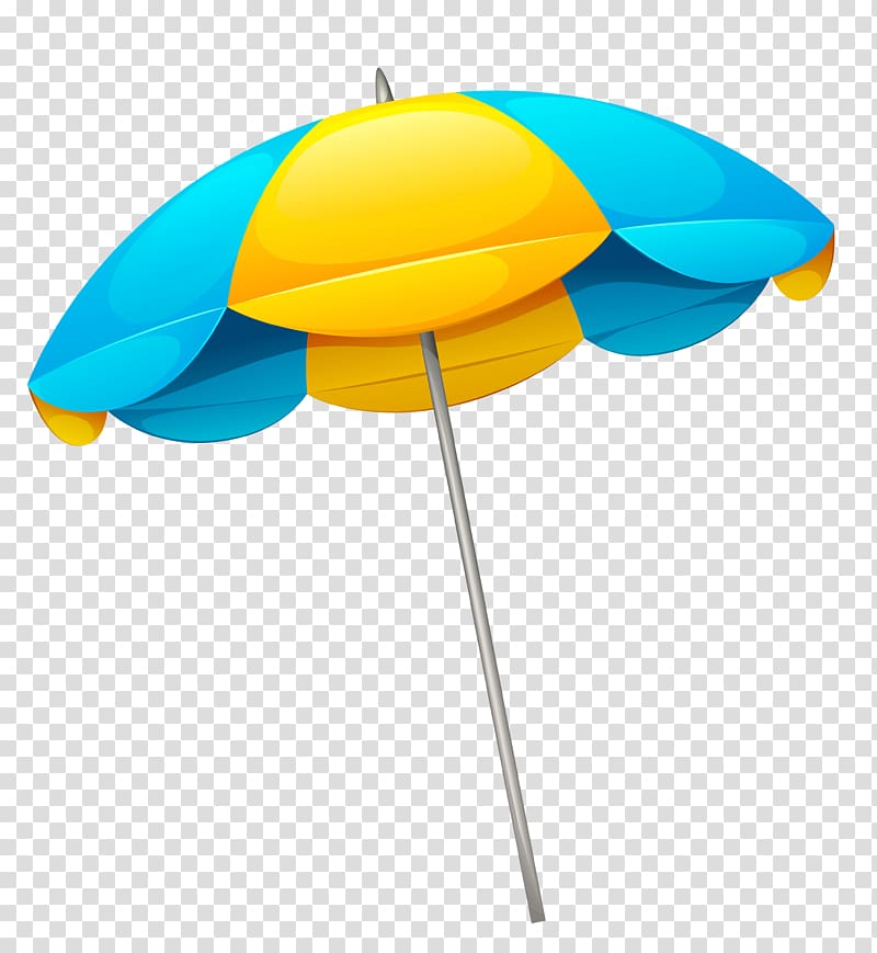 Umbrella Beach , Yellow Blue Beach Umbrella , yellow and blue beach umbrella illustration transparent background PNG clipart