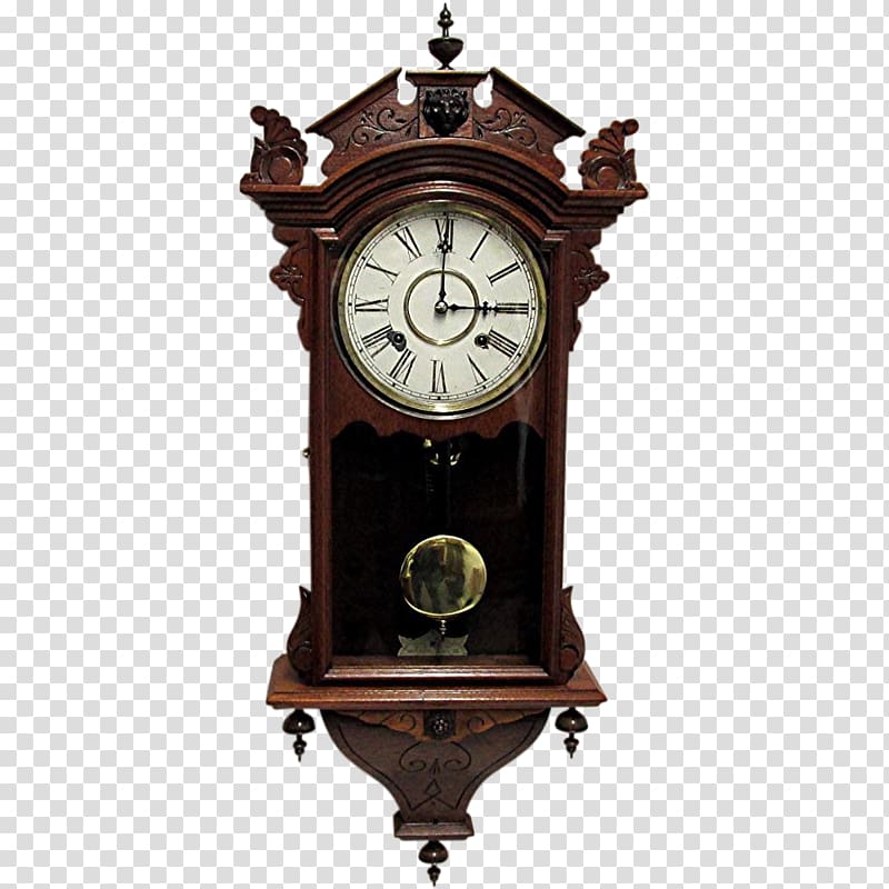 Floor & Grandfather Clocks Antique Wall Pendulum clock, antique transparent background PNG clipart
