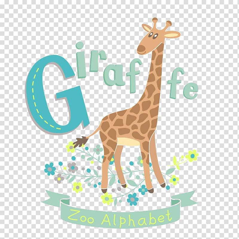 Illustration, Cartoon giraffe material transparent background PNG clipart
