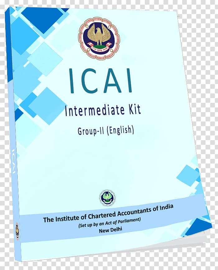 Institute of Chartered Accountants of India Accounting, intermediate accounting textbook transparent background PNG clipart