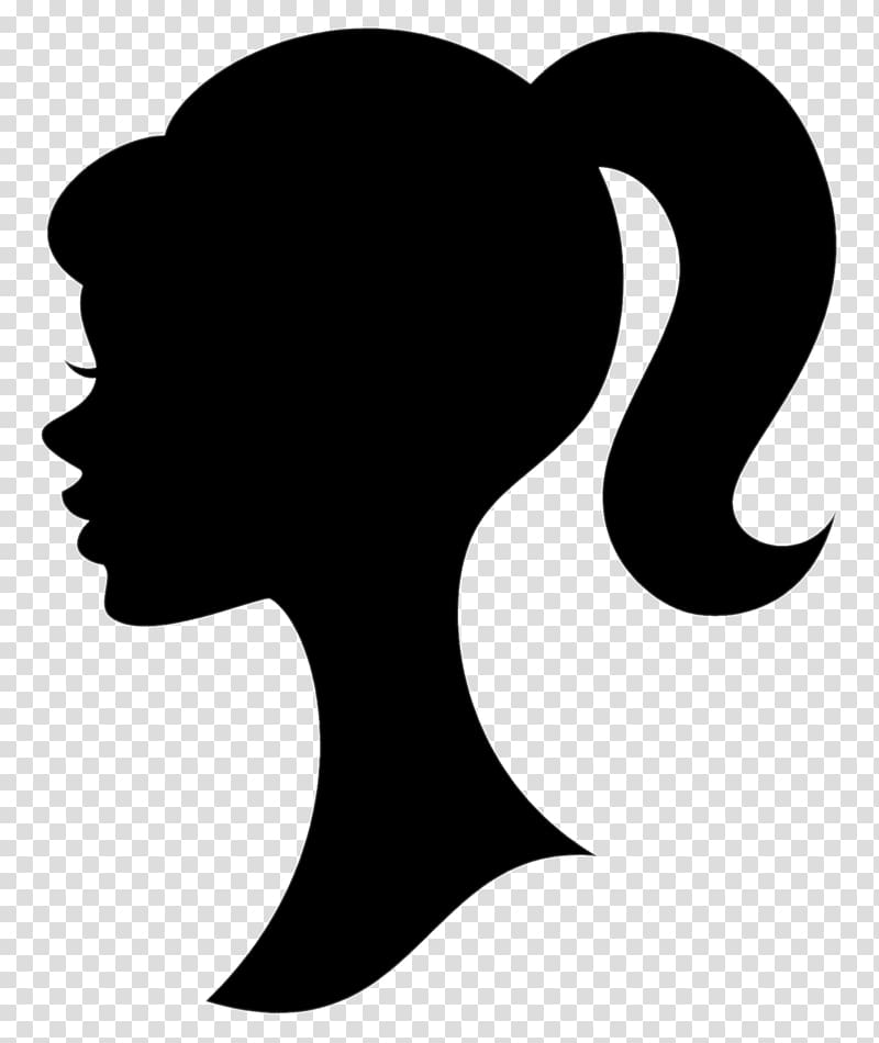 Barbie Girl Silhouette Drawing , hair silhouette transparent background PNG clipart