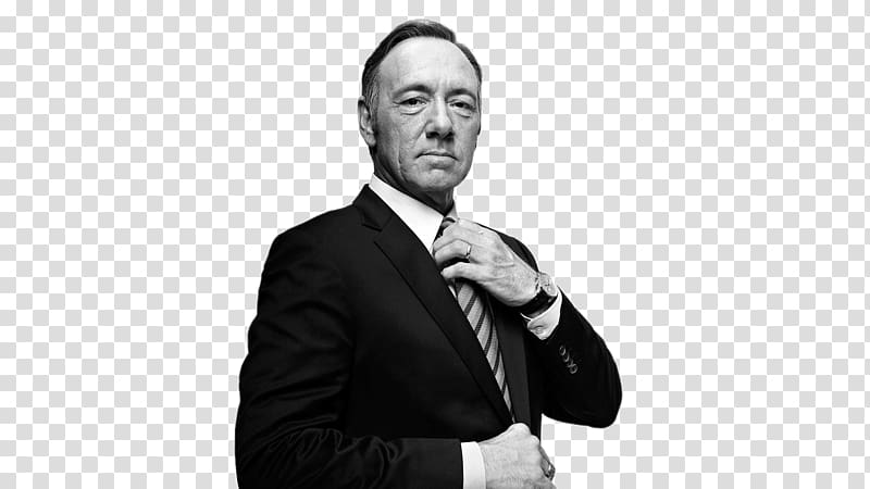 grayscale on man in peaked lapel blazer and dress shirt, Kevin Spacey transparent background PNG clipart