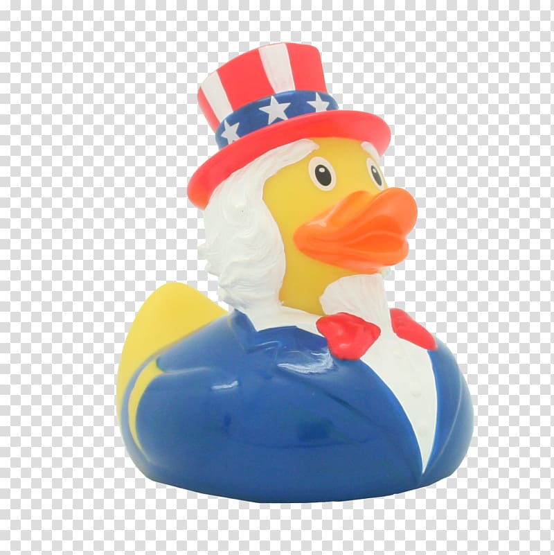 Rubber duck Uncle Sam Domestic duck United States, duck transparent background PNG clipart