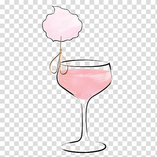 Pink Lady Wine glass Cocktail garnish Martini, cocktail transparent background PNG clipart