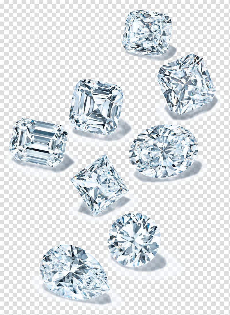 several clear gemstones, Diamond cut Diamond clarity Diamond color Tiffany & Co., diamond transparent background PNG clipart