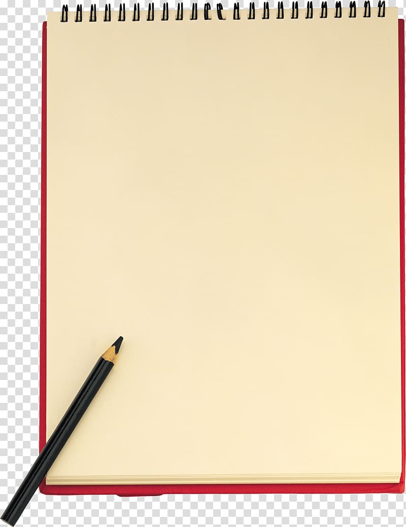 notepad with black pencil illustration, Pencil Paper Sheet transparent background PNG clipart