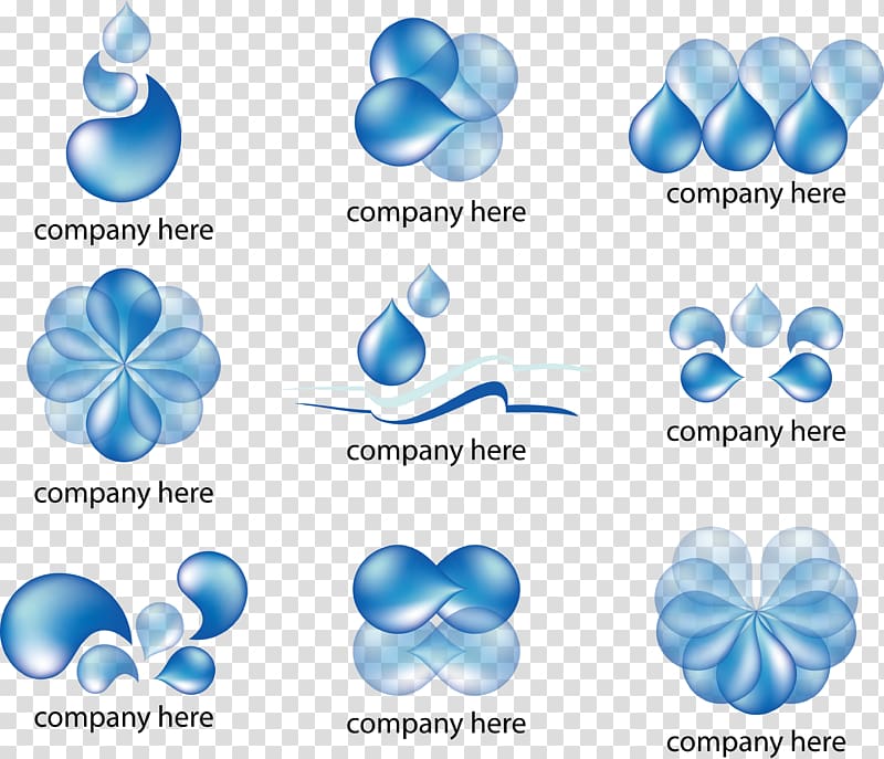 Drop Water Euclidean Logo, Creative drops pattern ai transparent background PNG clipart