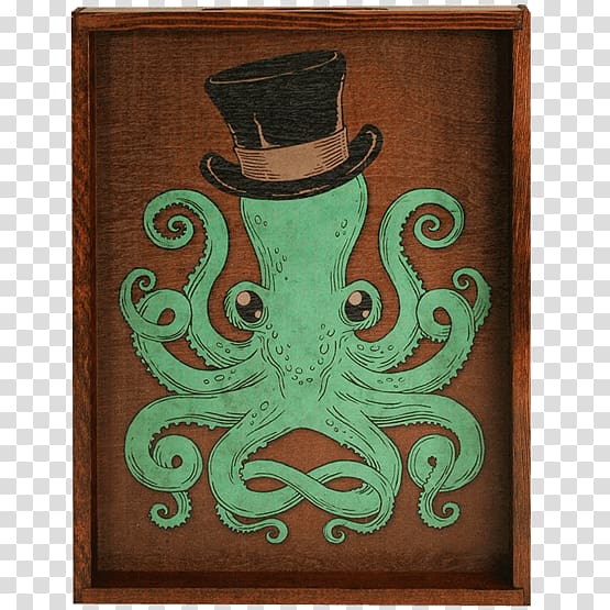 Octopus Trixie & Milo Tray Wood Tableware, Realm Of Glass transparent background PNG clipart