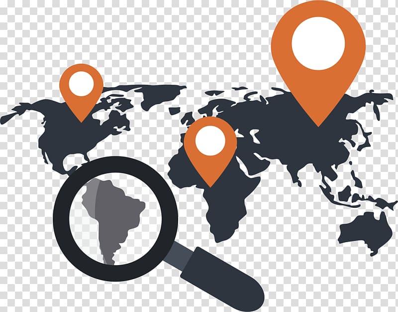 World map Globe, Global search targeting transparent background PNG clipart