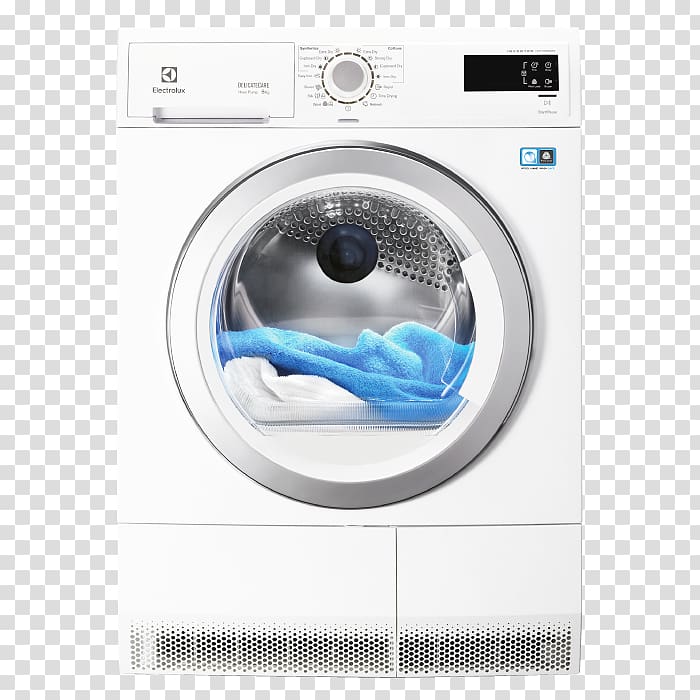 Electrolux Clothes dryer Heat pump Washing Machines Home appliance, Energy saver transparent background PNG clipart