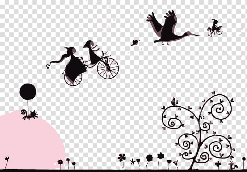 Pierrot Pierrette Illustrator Drawing Art Illustration, bike flying transparent background PNG clipart