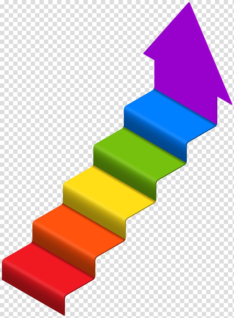 multicolored stair-up arrow illustration, Stairs , Arrow Stairs transparent background PNG clipart