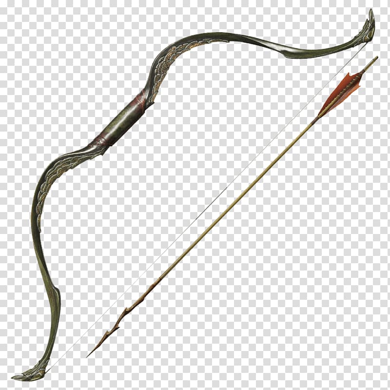 Tauriel Thranduil Bow and arrow Elf Mirkwood, Arrow bow transparent background PNG clipart
