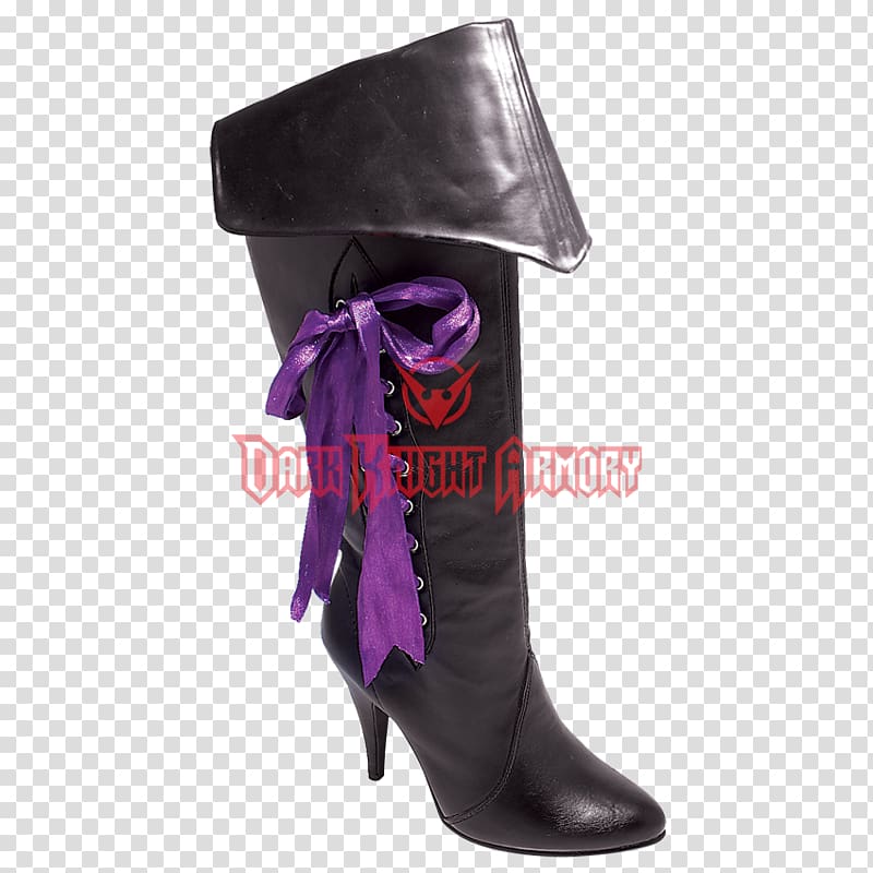 Knee-high boot Cavalier boots Go-go boot Piracy, Purple Boots transparent background PNG clipart
