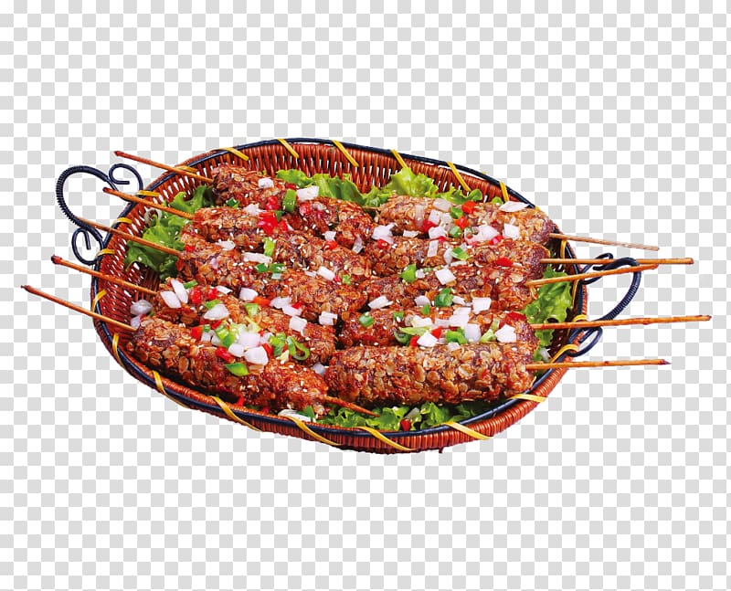 Sausage Barbecue Kebab Roast beef Street food, Barbecue meatballs transparent background PNG clipart