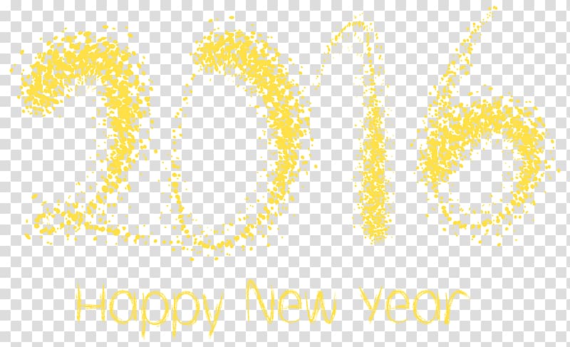 Graphic design Yellow Pattern, 2016 Happy New Year , 2016 happy new year transparent background PNG clipart