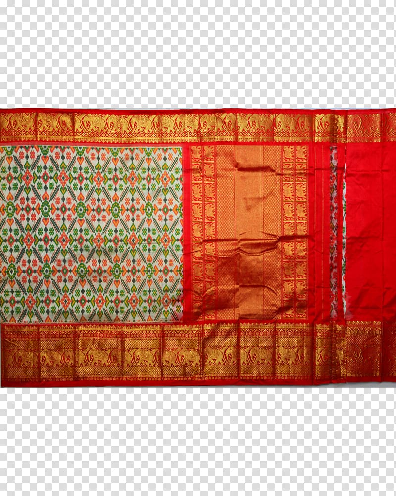 Pochampally Saree Kanchipuram Bhoodan Pochampally Ikat Sari, saree border transparent background PNG clipart
