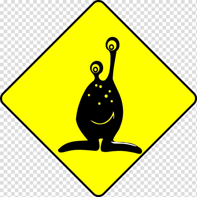 Warning sign Traffic sign Extraterrestrial life , signs transparent background PNG clipart