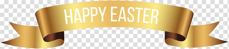 Easter Bunny Resurrection of Jesus , GOLD BANNER transparent background PNG clipart