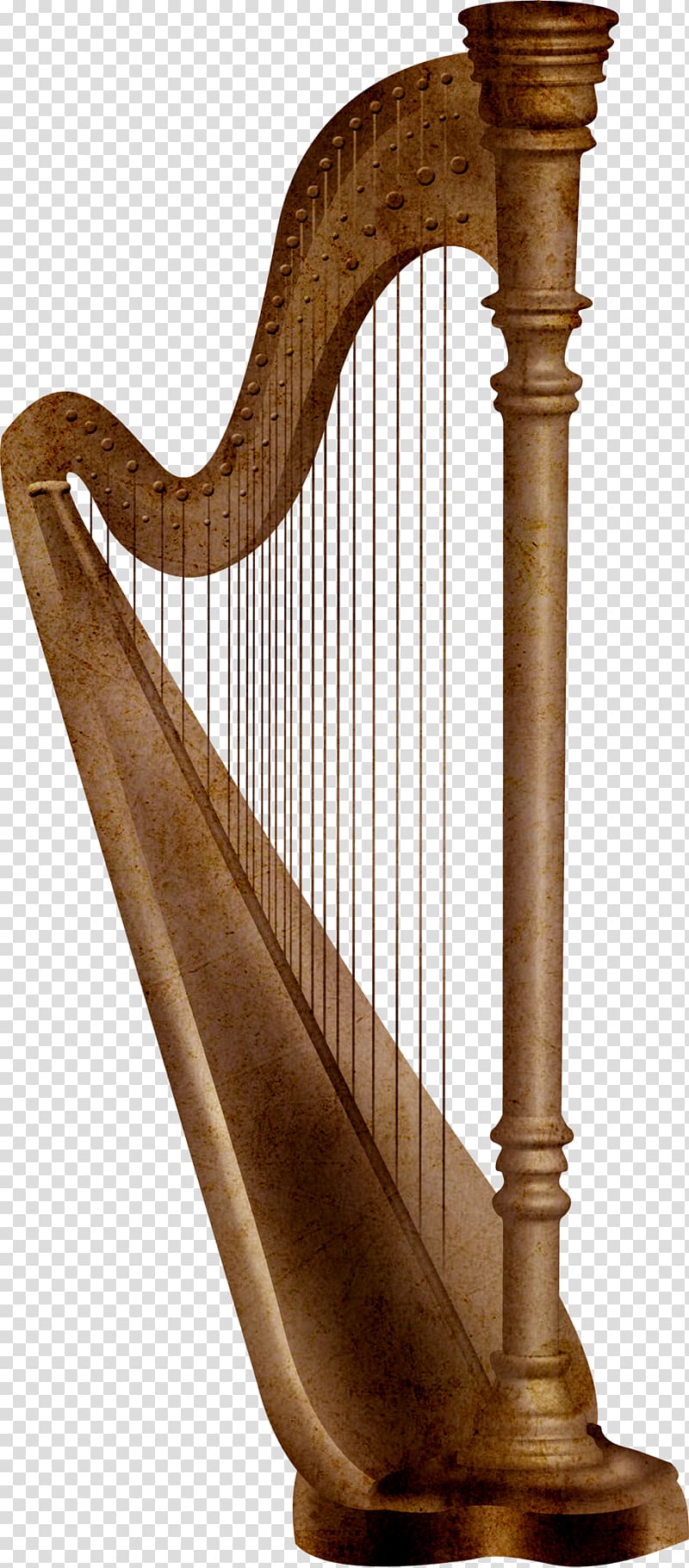 Celtic harp Musical instrument, Harp decorative pattern transparent background PNG clipart