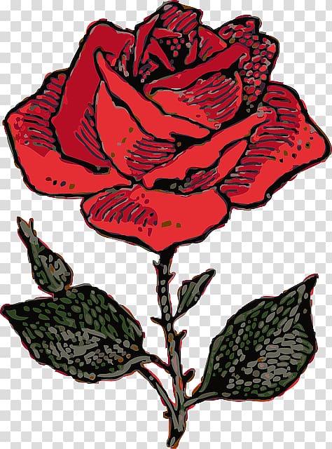 Rose Free content Flower , Red Rose Cartoon transparent background PNG clipart