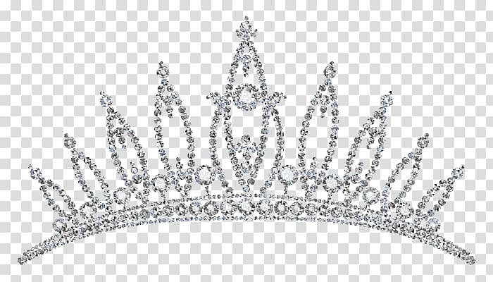 silver-colored crown, Headpiece Tiara Crown Jewellery Diamond, Decorative metal crown transparent background PNG clipart