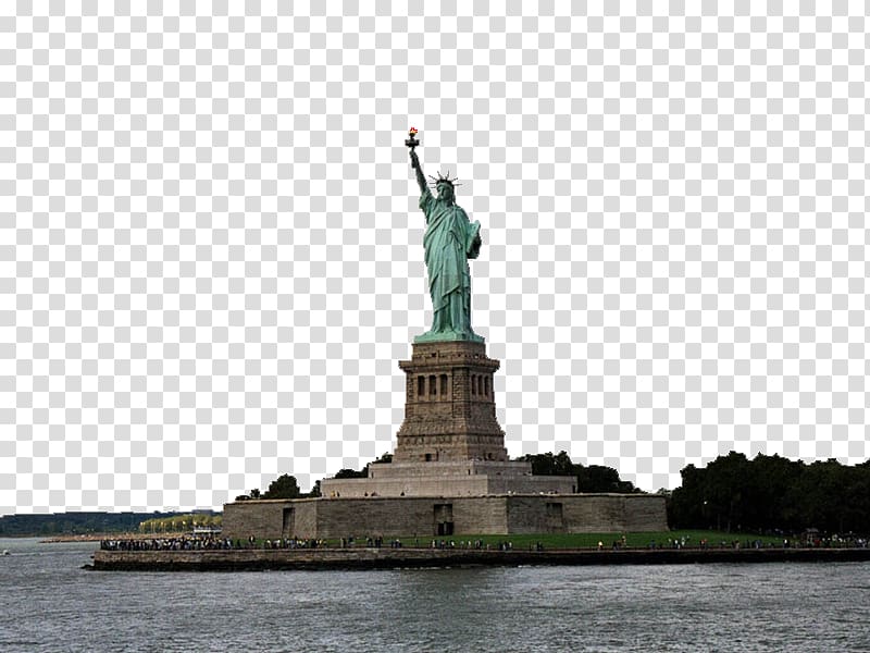 Statue of Liberty Battery Park Ellis Island Upper New York Bay New York Harbor, statue of liberty transparent background PNG clipart