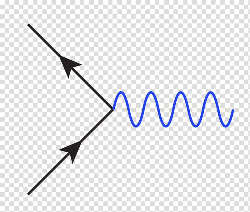 Quantum electrodynamics Feynman diagram Vertex Particle, Squiggle transparent background PNG clipart
