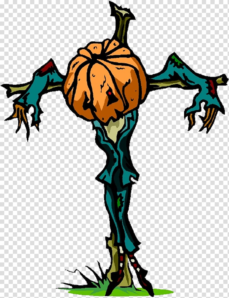 Cartoon Pumpkin , Scarecrows transparent background PNG clipart