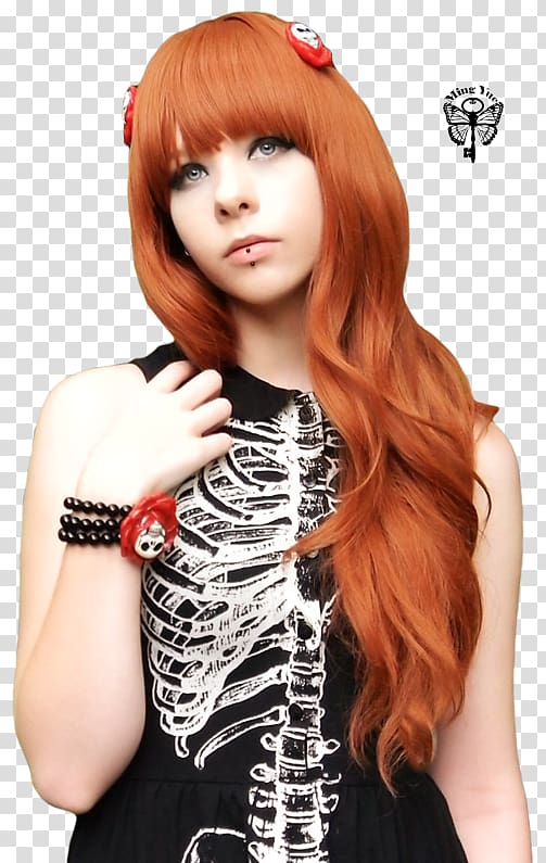 Red hair Gothic fashion Black hair Morticia Addams Bangs, Katia Winter transparent background PNG clipart