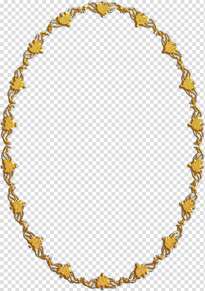 Body Jewellery Necklace Gold Chain, golden frame transparent background PNG clipart