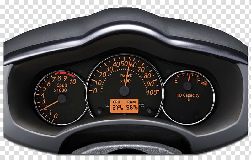 Gauge Motor Vehicle Speedometers Tachometer Computer hardware, Car Dashboard transparent background PNG clipart