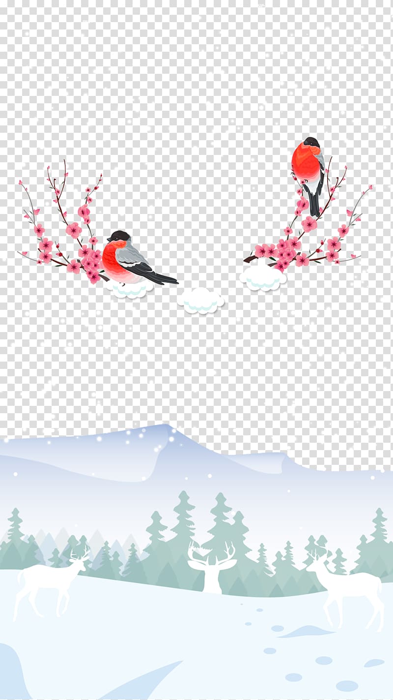Dongzhi Winter Poster Illustration, Winter scenery transparent background PNG clipart