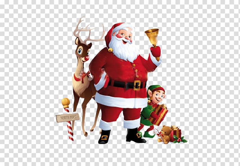 Yes, Virginia, there is a Santa Claus Mrs. Claus Rudolph Santa Claus Village, babbonatale transparent background PNG clipart