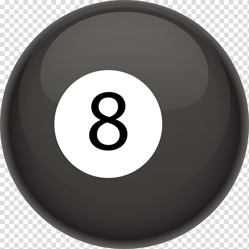 Eight-ball Billiard Balls Circle, 8 Ball transparent background PNG clipart