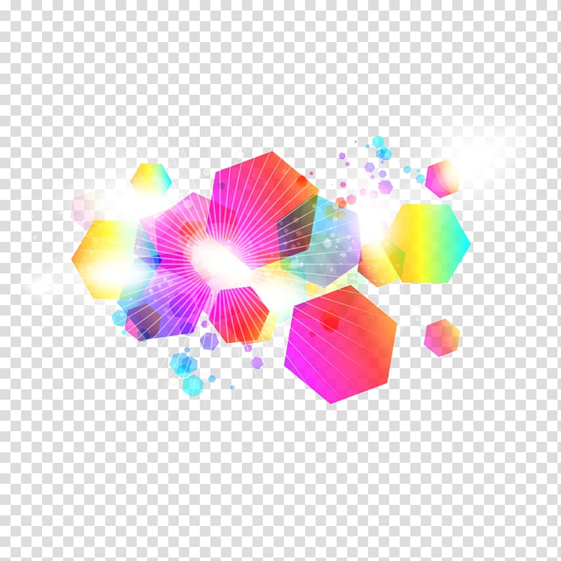 Color hexagon combination background , abstract painting transparent background PNG clipart