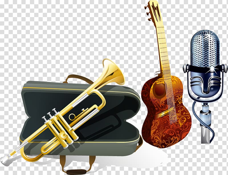 Musical instrument Violin Trumpet Euclidean , Trumpet violin instrument microphone transparent background PNG clipart