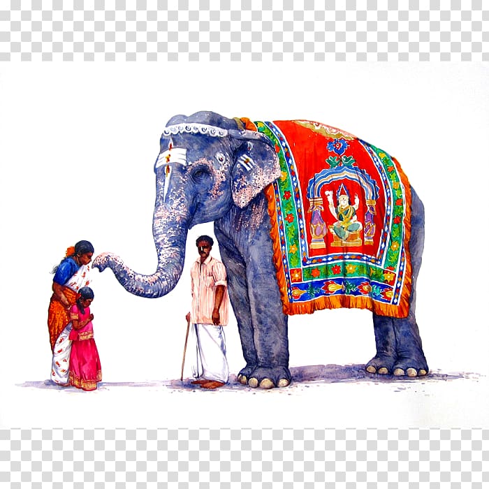 Art museum Elephant Canvas print Artist, watercolor elephant transparent background PNG clipart