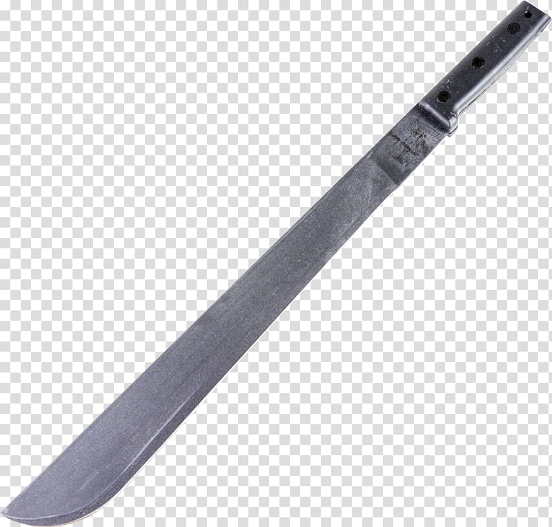 gray Jason Voorhees machete, Material Machete Pattern, Metal sword transparent background PNG clipart