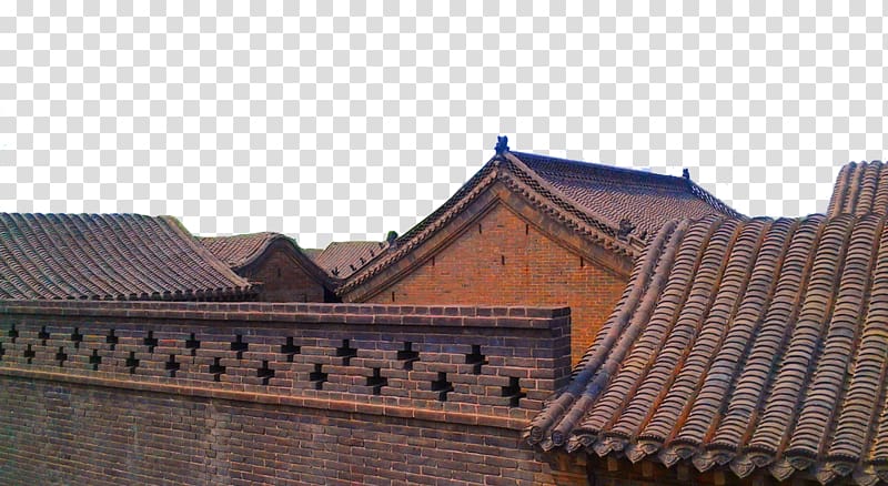 China Architecture Facade Building, Chinese style red brick building antiquity transparent background PNG clipart