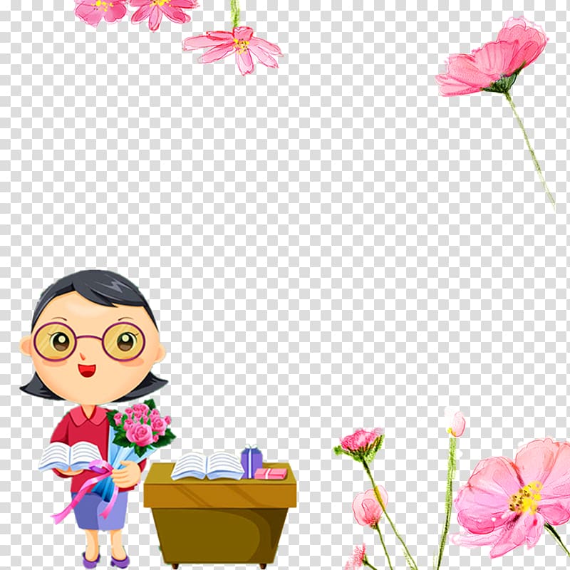 Student Teachers Day Cartoon, Cartoon teacher transparent background PNG clipart