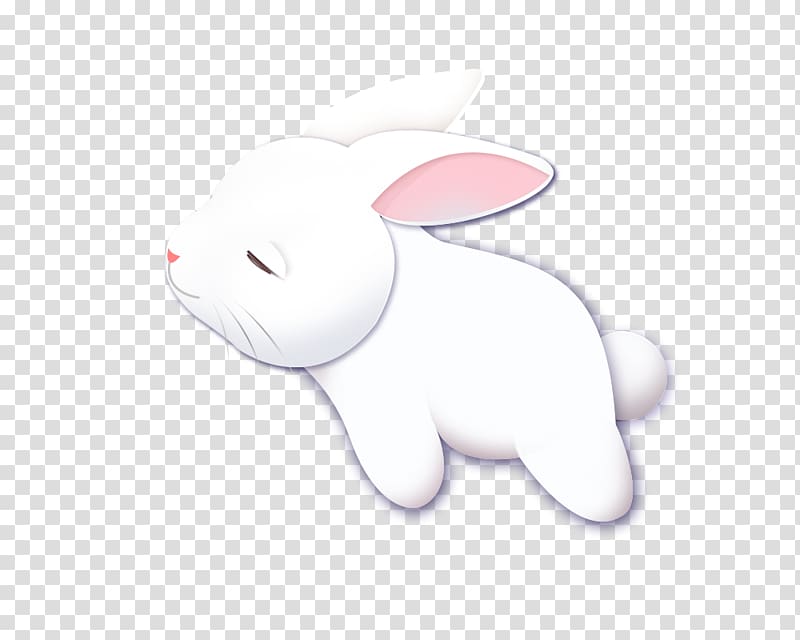 white rabbit , Moon rabbit, Cute bunny transparent background PNG clipart
