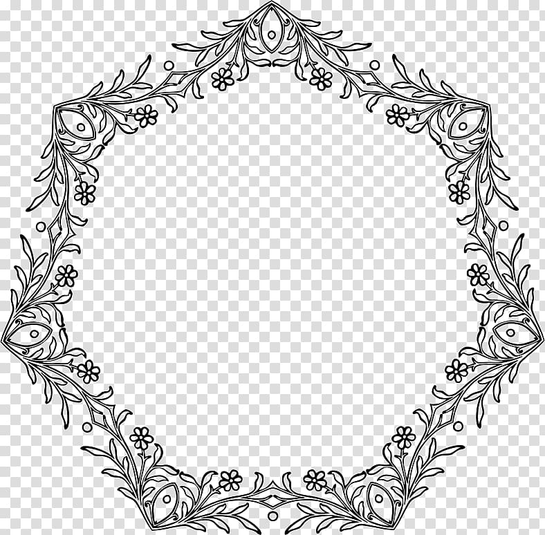 Line art , flowery transparent background PNG clipart