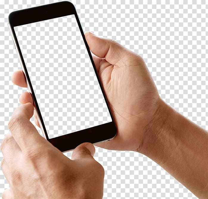 Phone in hand transparent background PNG clipart