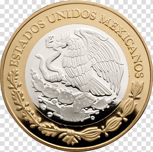 Mexican Mint Coin Mexican peso Numismatics Bank of Mexico, Coin transparent background PNG clipart